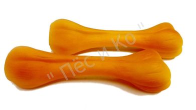 Игрушка резиновая кость (оранжевый)